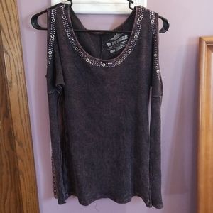 Sexy cold shoulder top